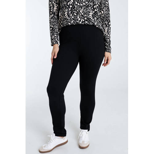 Paprika slim regular waist legging zwart afbeelding
