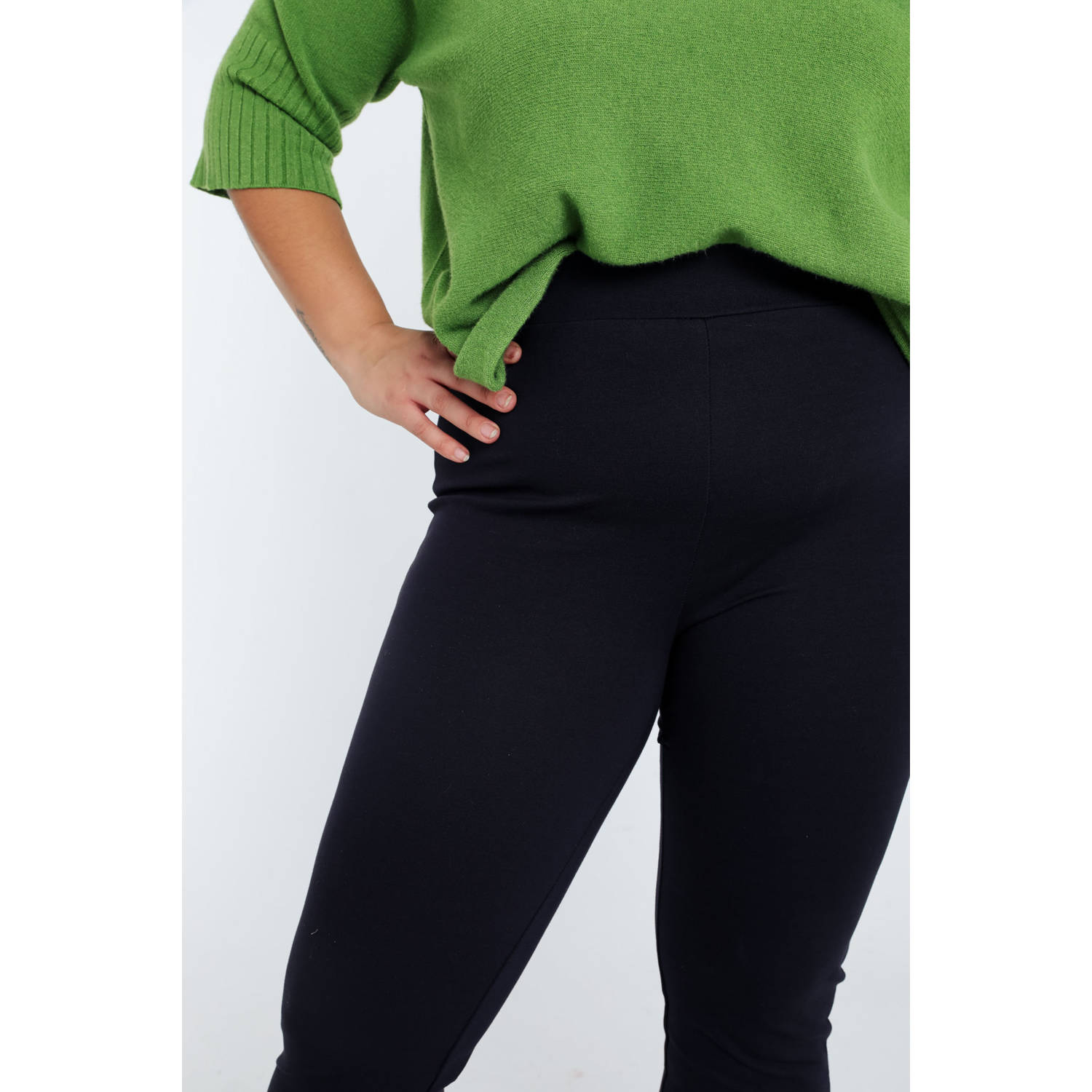 Paprika slim regular waist legging marine