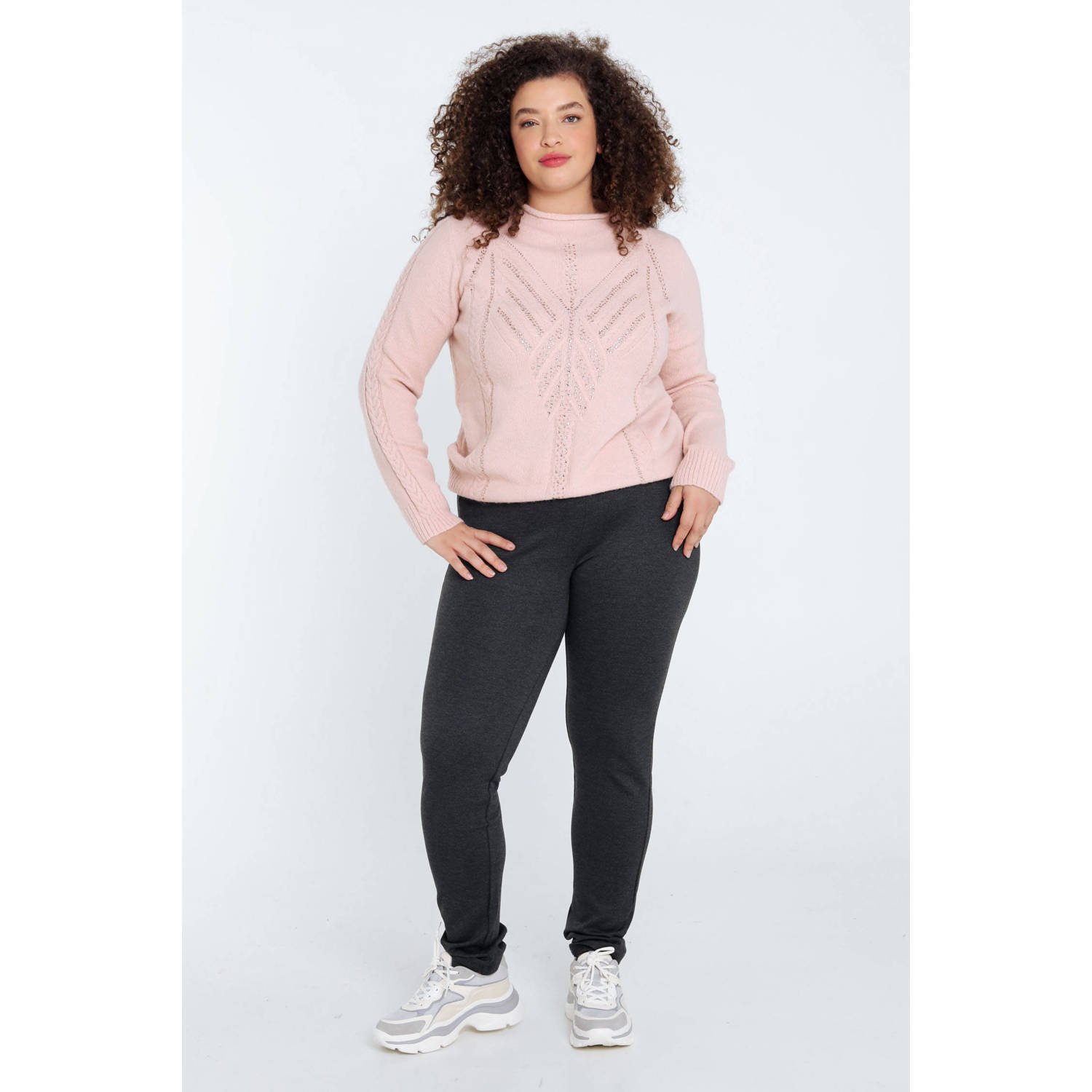 Paprika slim regular waist legging antraciet