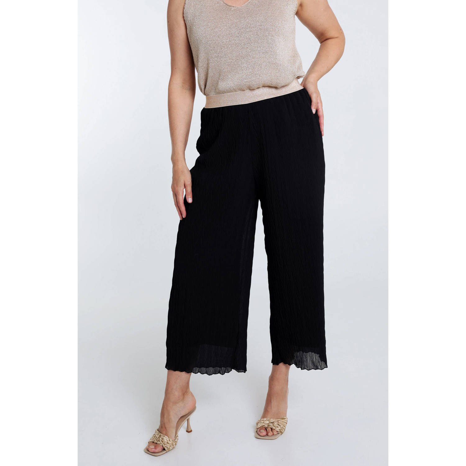 Paprika wide leg pantalon zwart