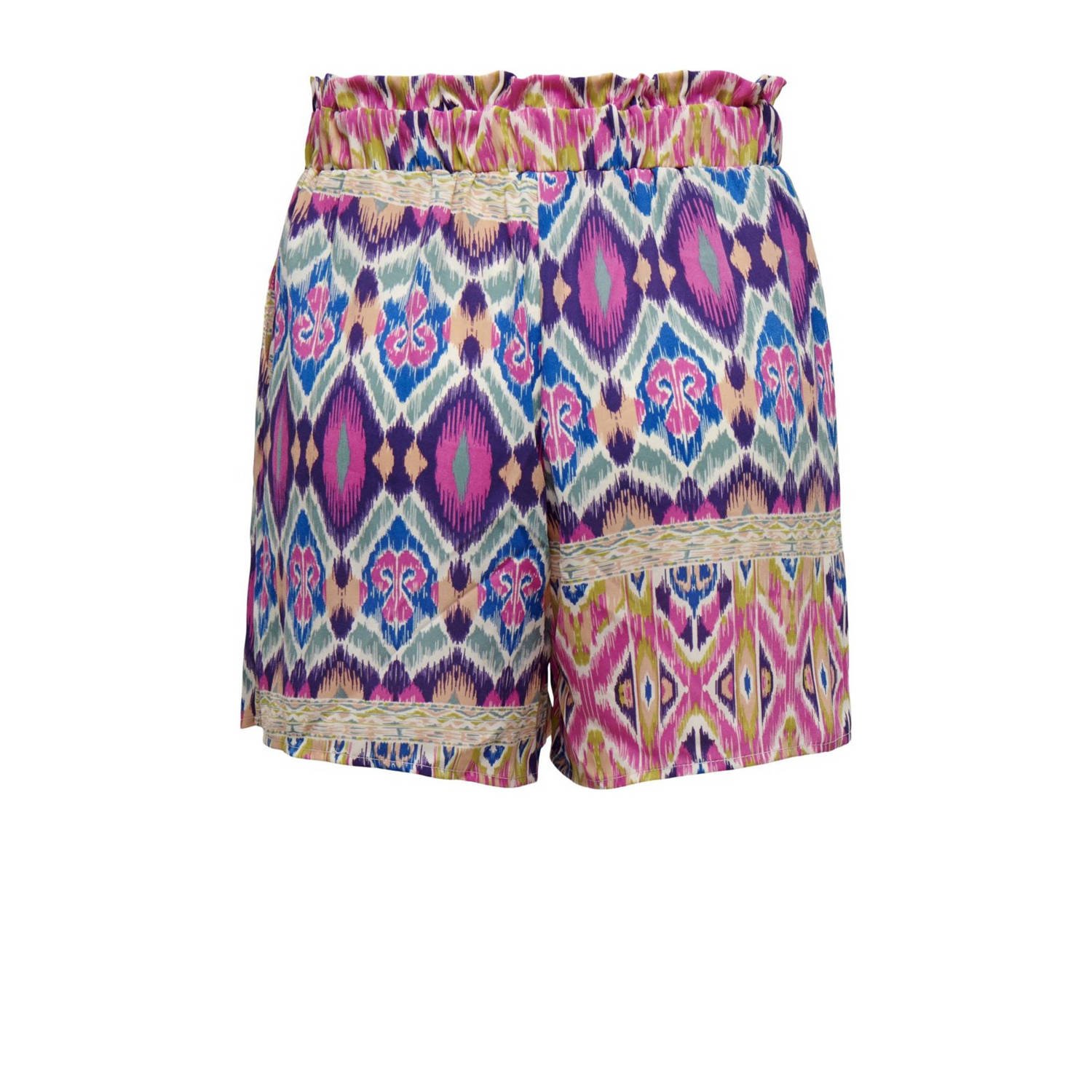 ONLY high waist regular fit short ONLALMA met bladprint