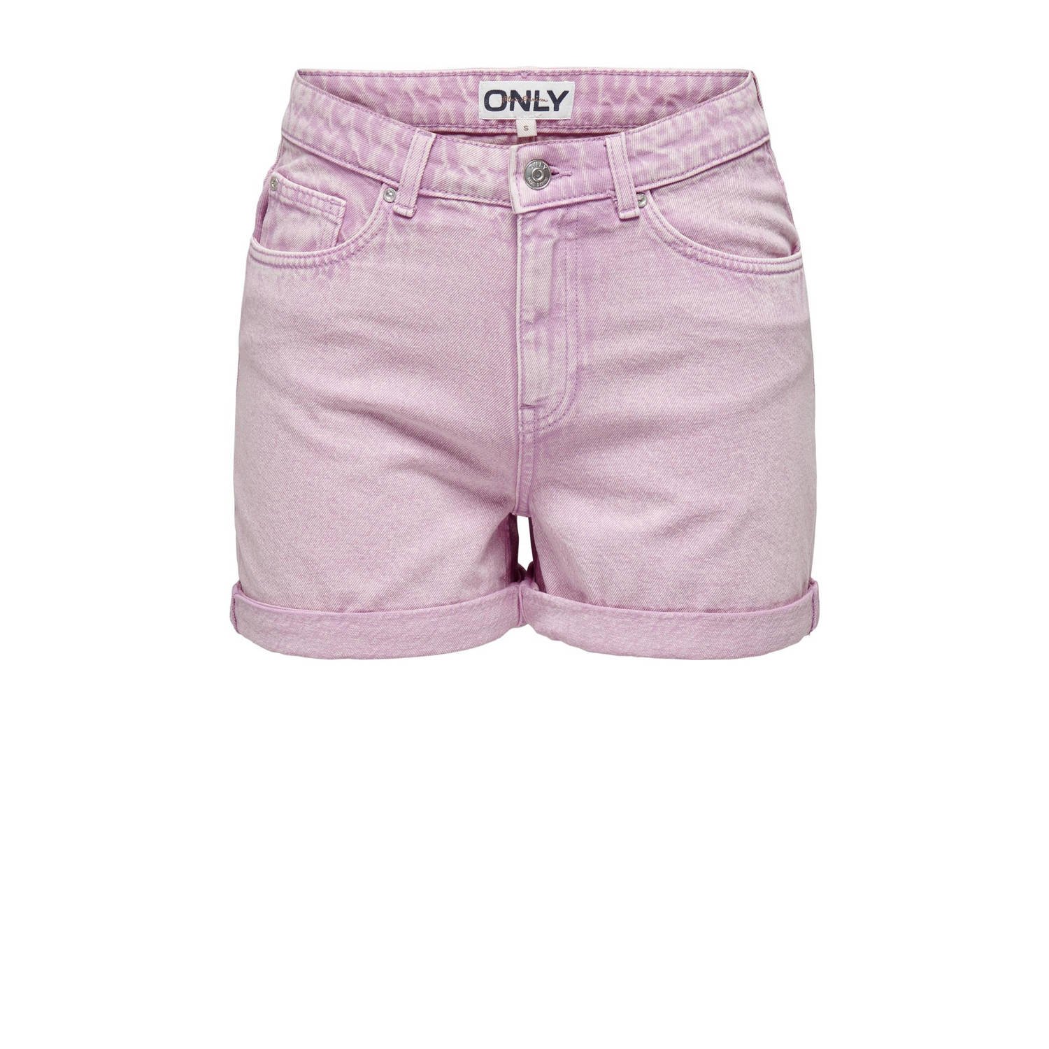 ONLY high waist regular fit short ONLPHINE-EVERLY roze