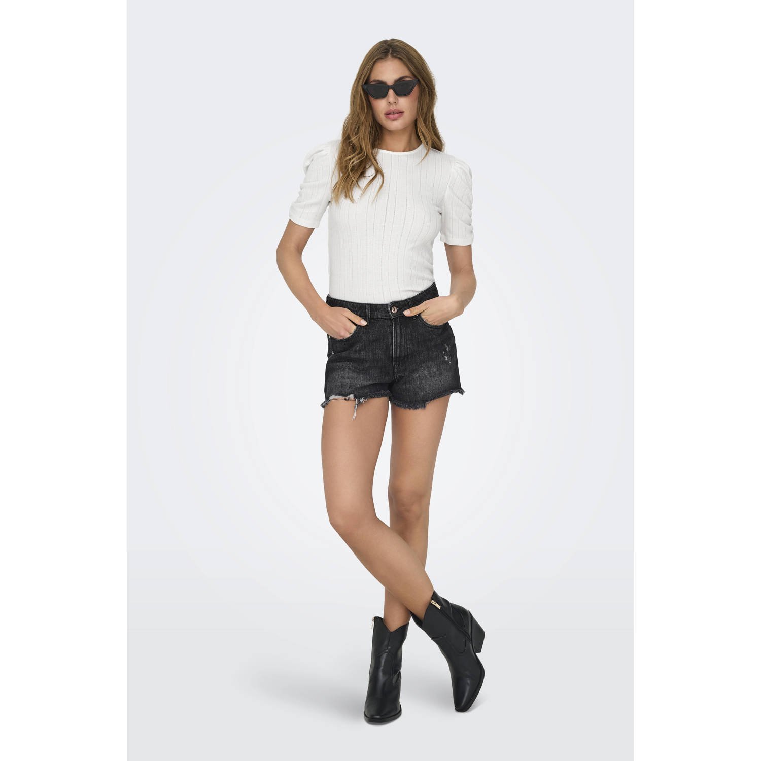ONLY T-shirt ONLHALLE wit