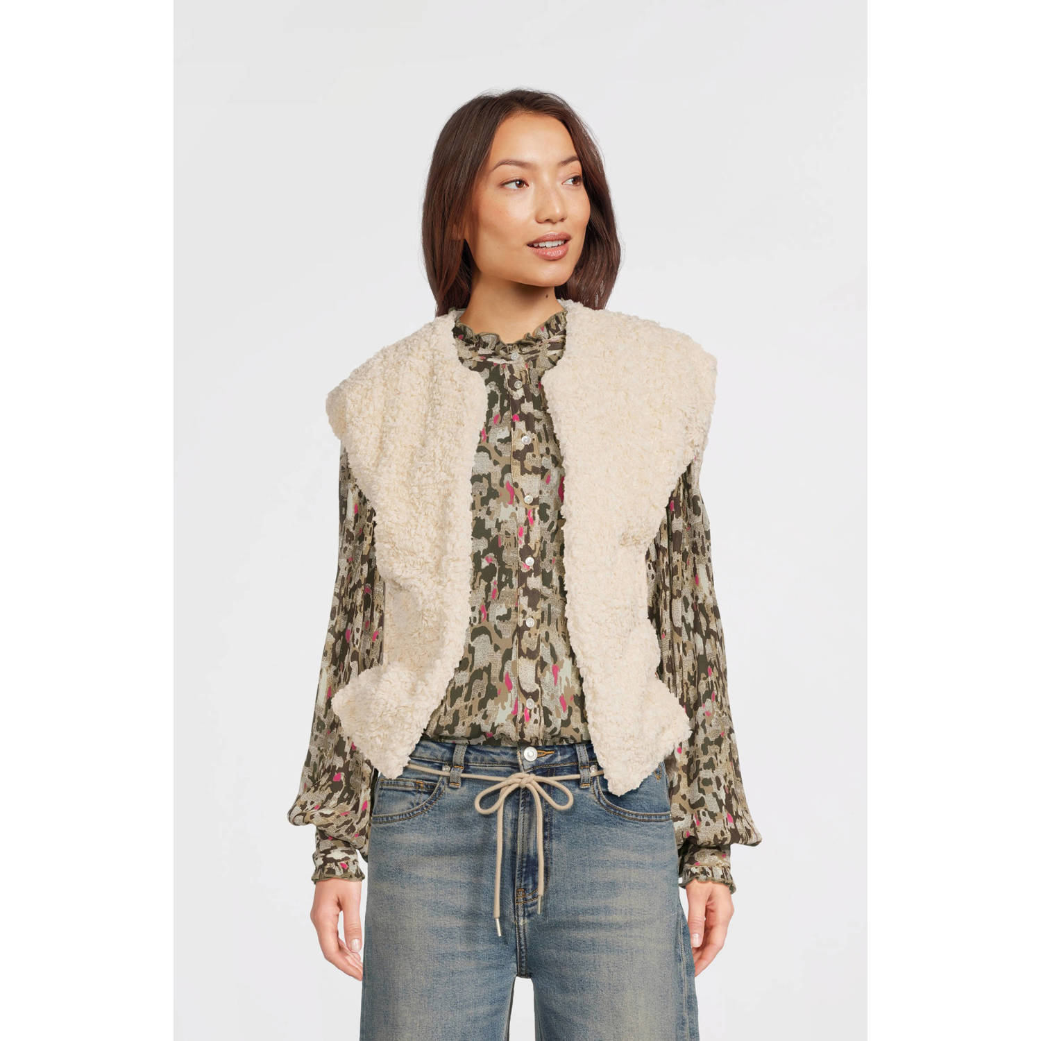 Circle of Trust Stijlvolle Ariana Gilet voor Vrouwen Beige Dames