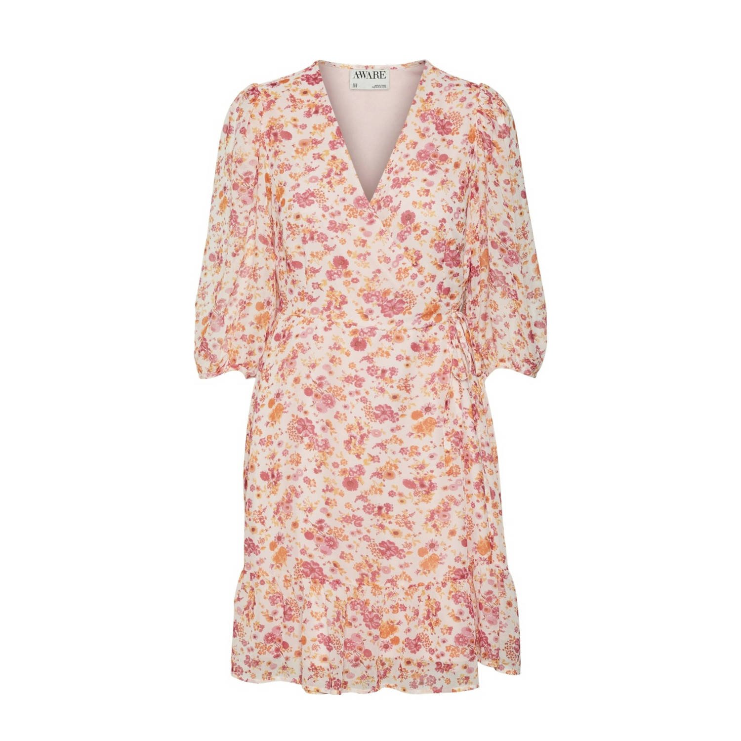 VERO MODA jurk VMAUDORA met all over print roze
