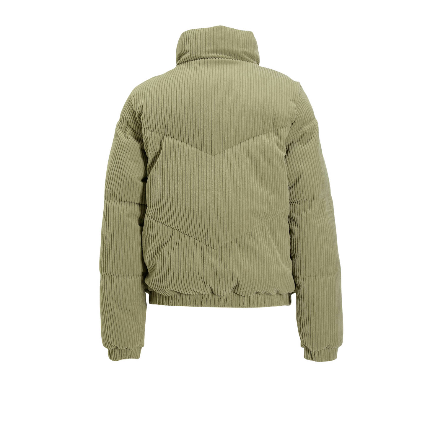 anytime corduroy gewatteerde jas lichtkaki