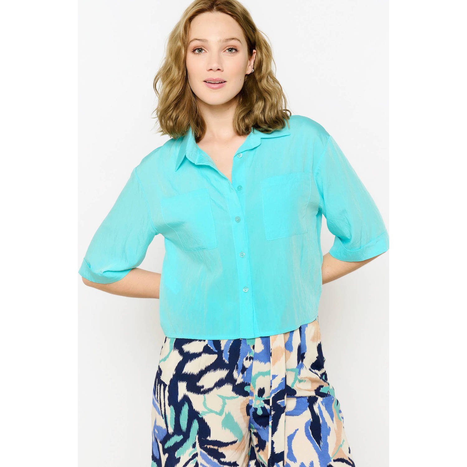 LOLALIZA blouse turquoise