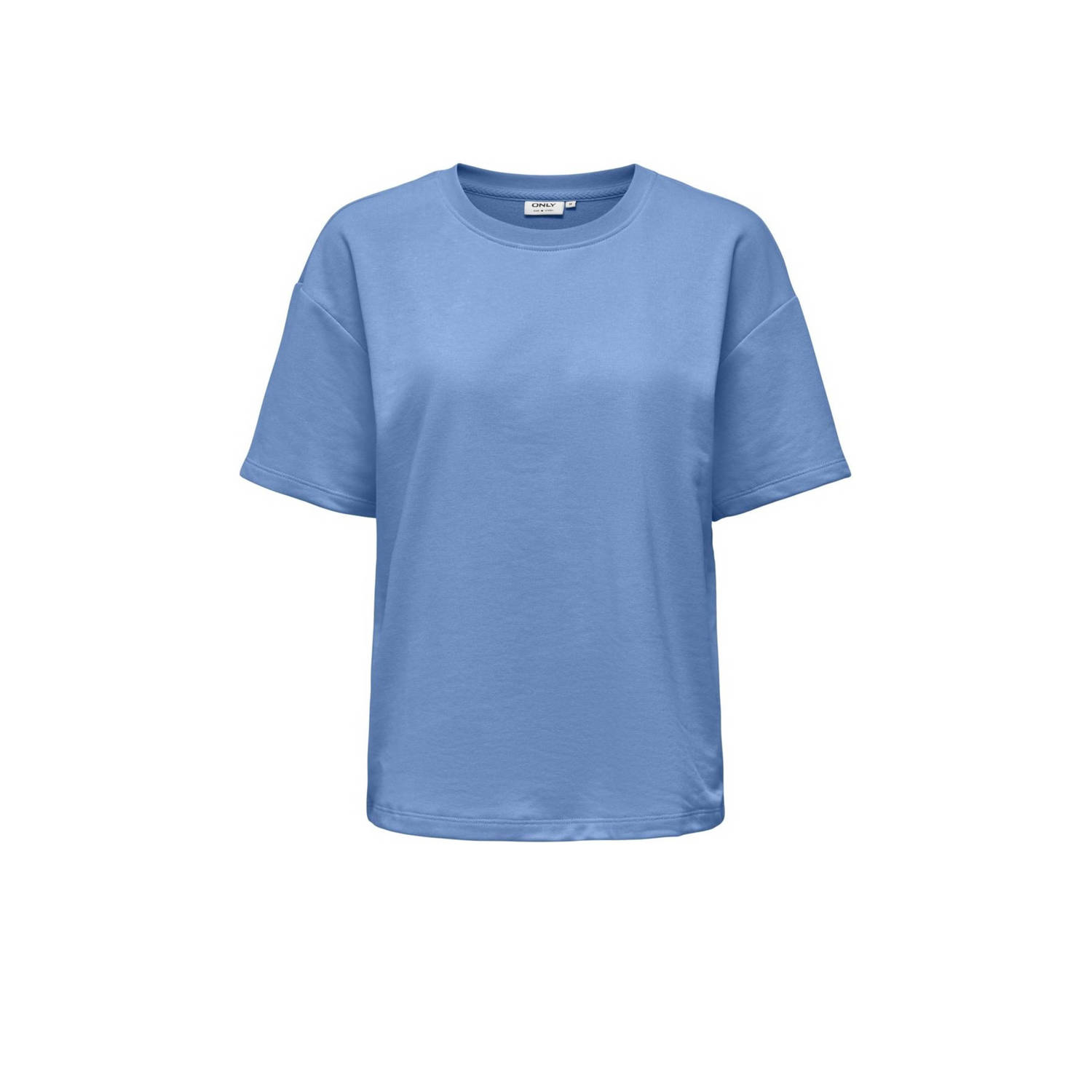 Only Lava Korte Mouw Top Sweatshirt Blue Dames