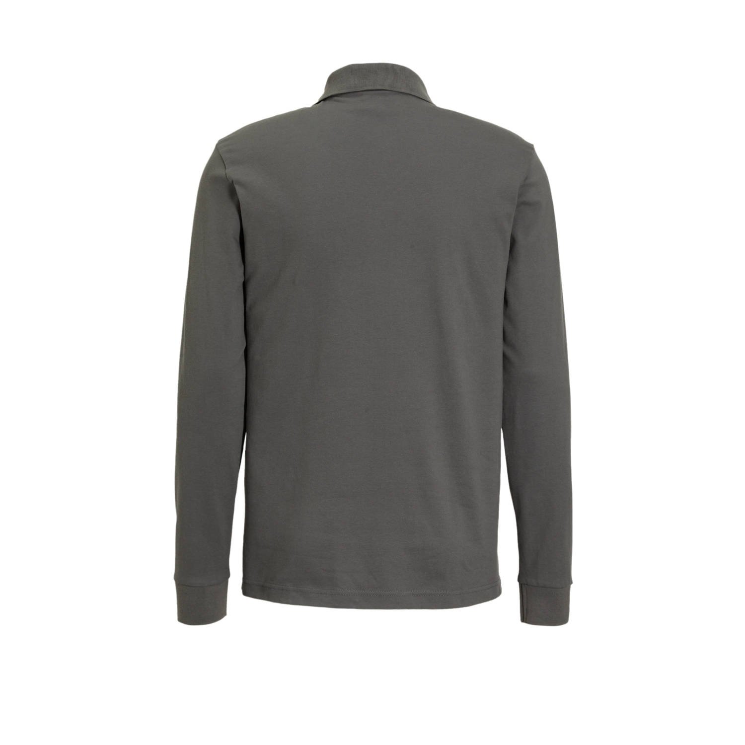 BOSS slim fit polo Passerby met logo dark grey