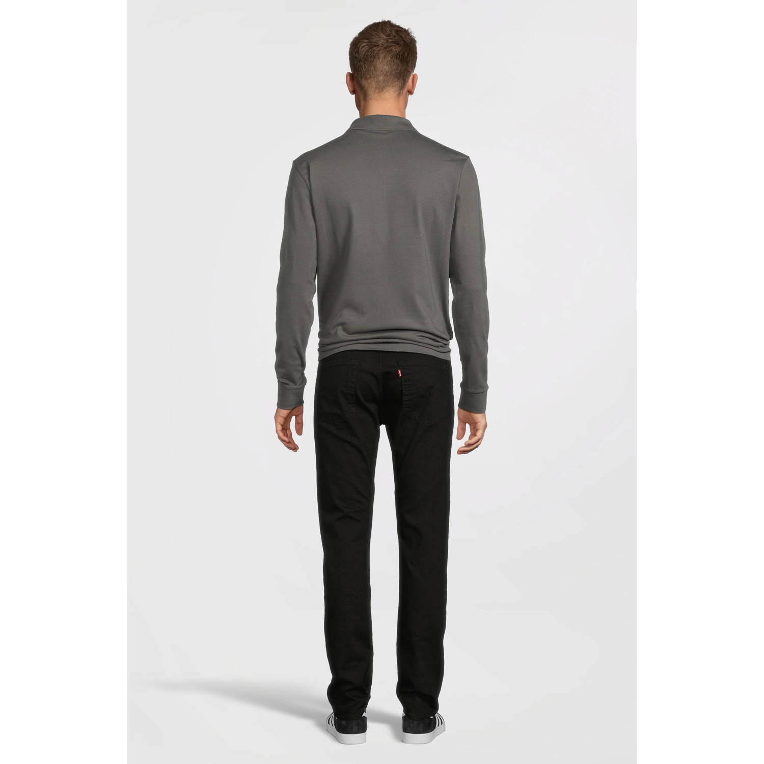 BOSS slim fit polo Passerby met logo dark grey