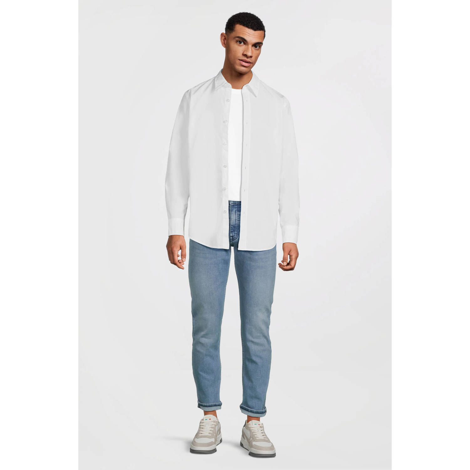 BOSS casual overhemd wit