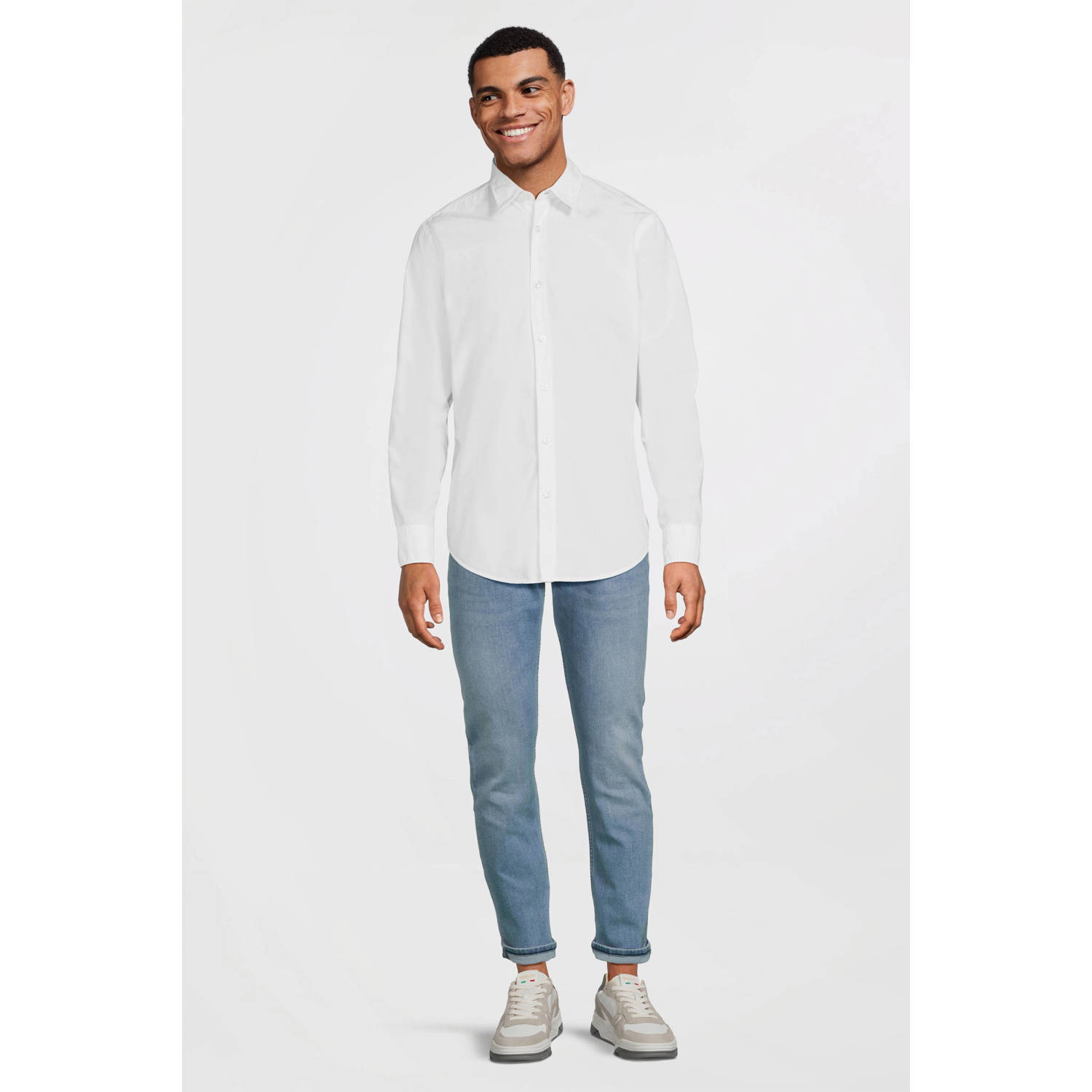 BOSS casual overhemd wit