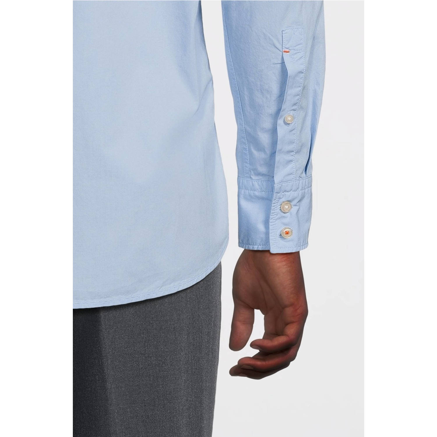 BOSS casual overhemd lichtblauw