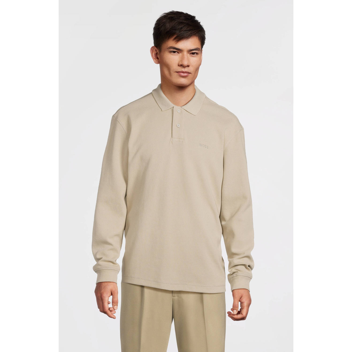 BOSS ORANGE Heren Polo's & T-shirts Patempesto Long Beige