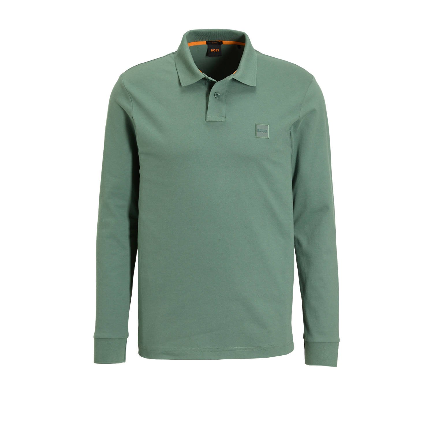 Hugo Boss Geborduurd Slim Fit Katoenen Poloshirt Green Heren
