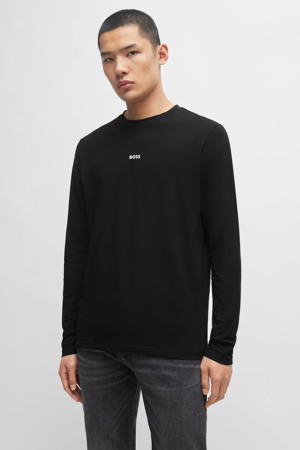 regular fit longsleeve TChark zwart