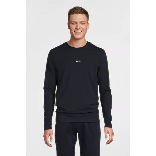 BOSS regular fit longsleeve TChark donkerblauw afbeelding