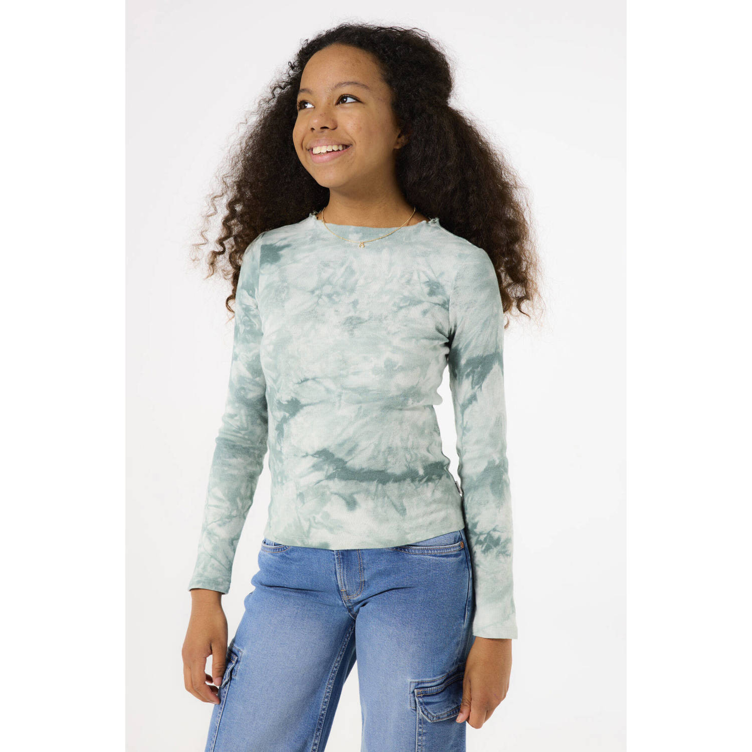 Garcia tie-dye longsleeve mintgroen ecru