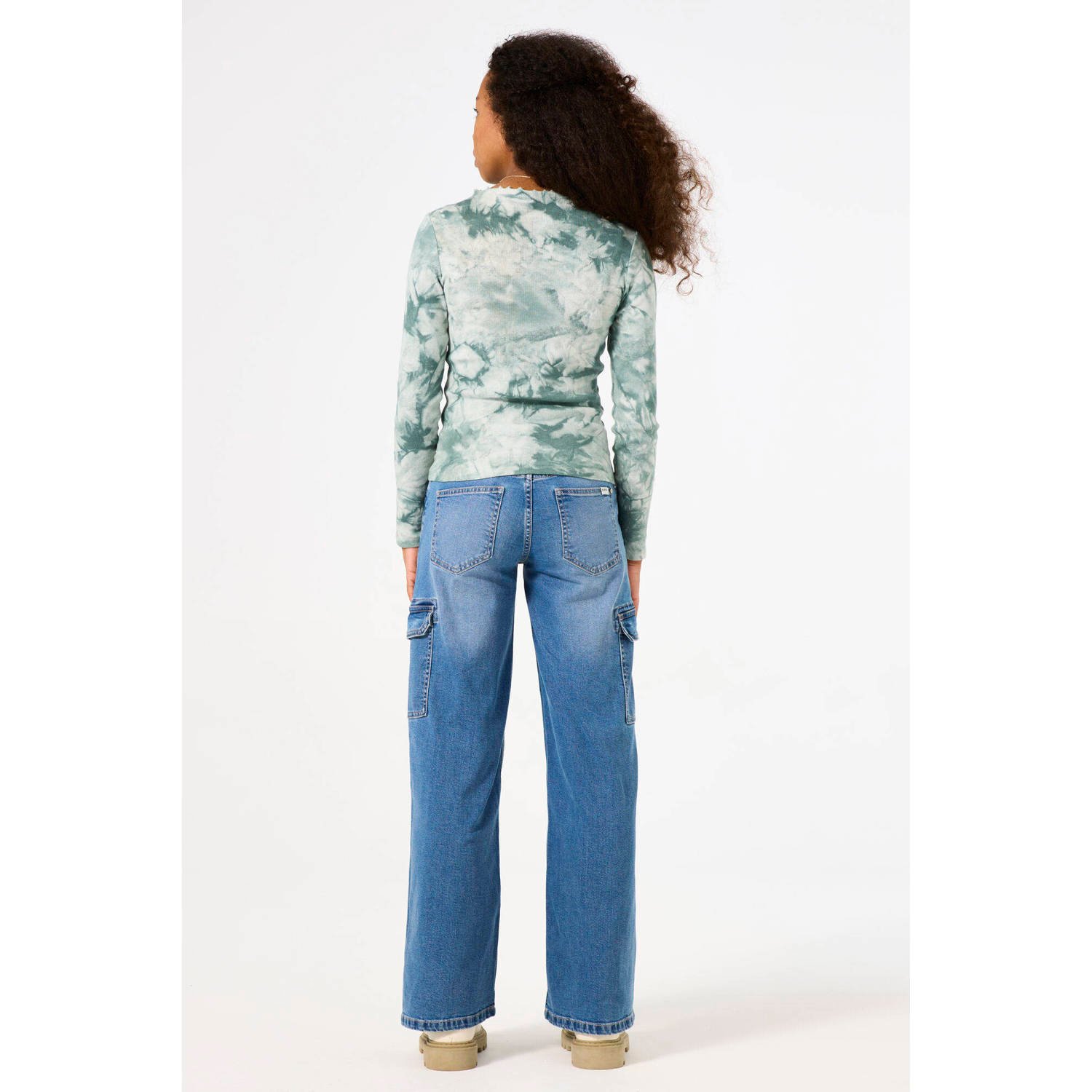 Garcia tie-dye longsleeve mintgroen ecru