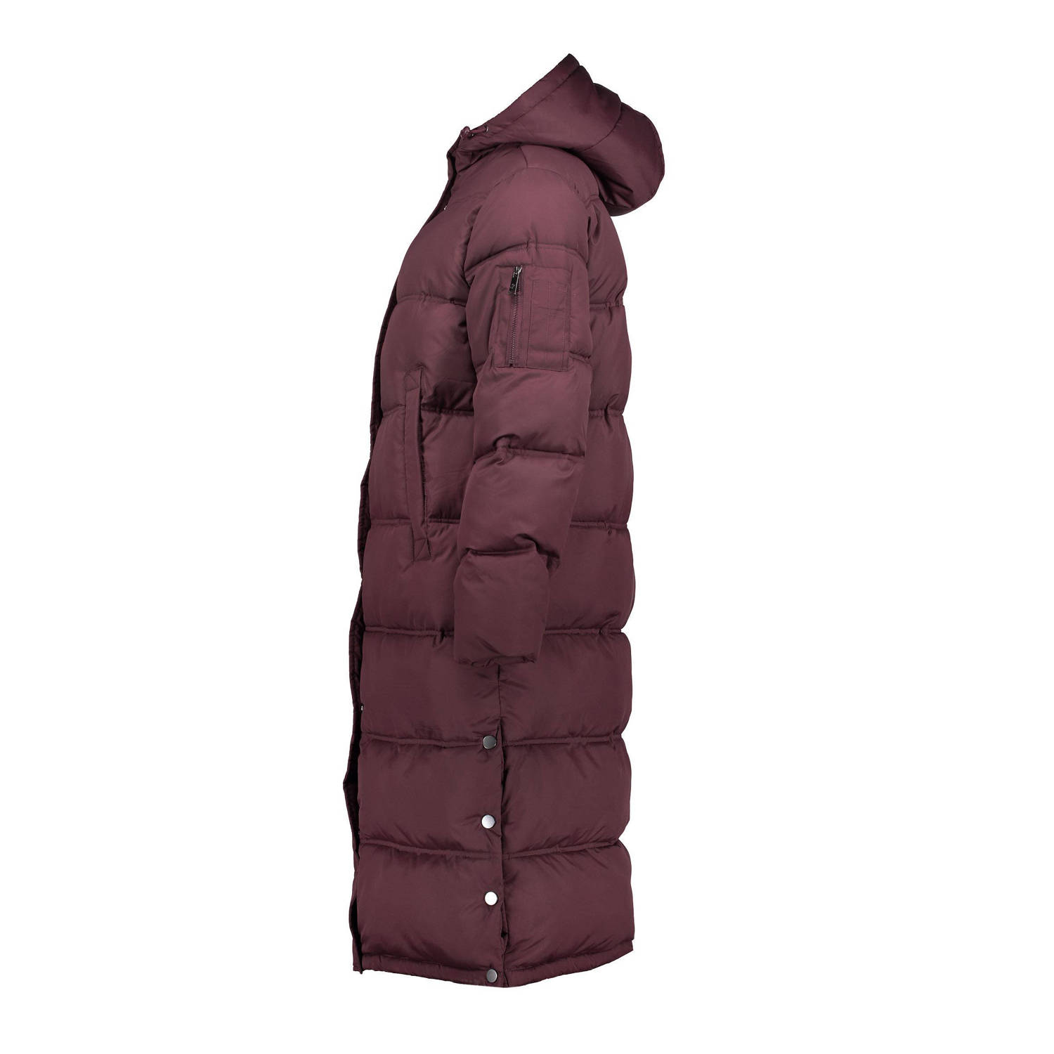 Geisha gewatteerde winterjas aubergine