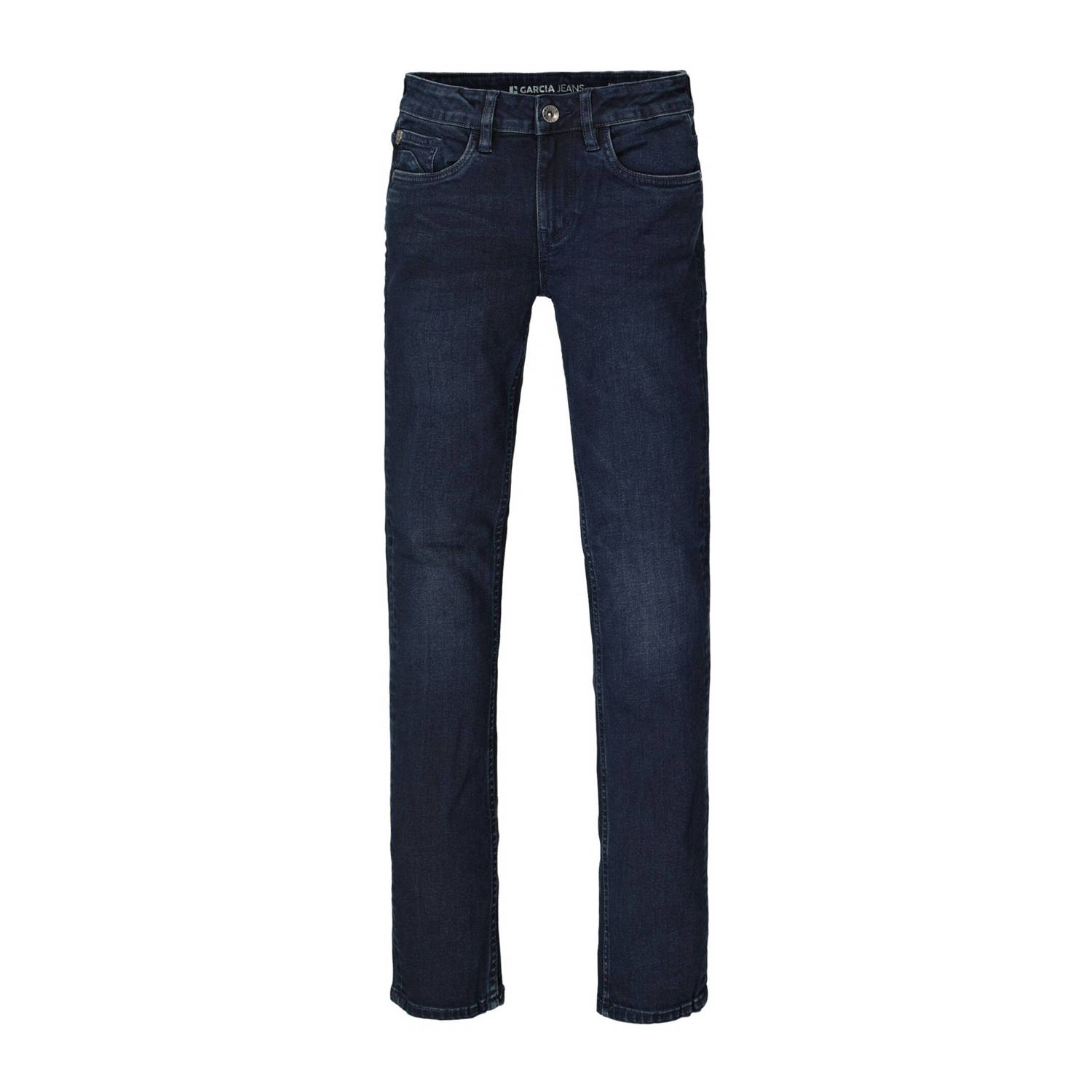 Garcia skinny jeans dark used Blauw Jongens Stretchdenim Effen 140