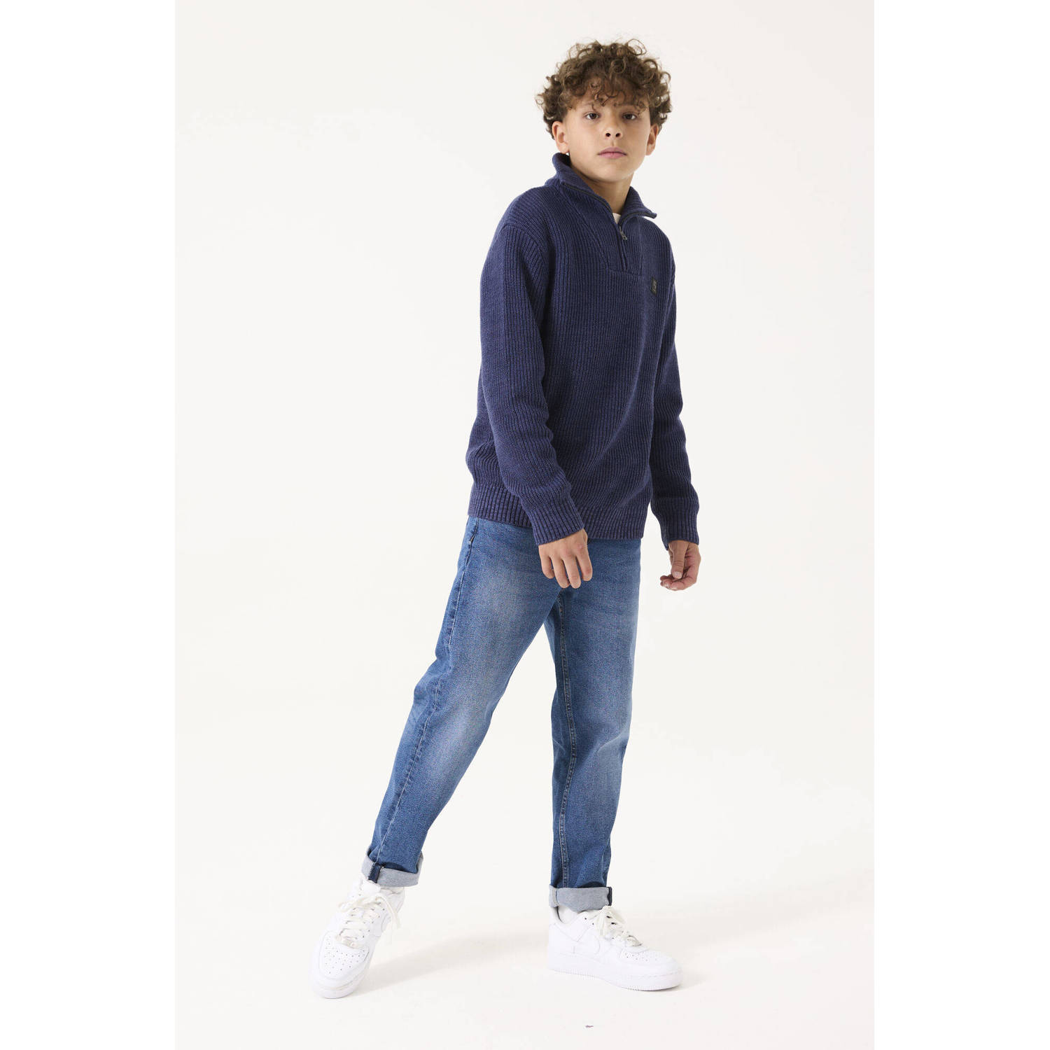 Garcia gebreide trui blauw