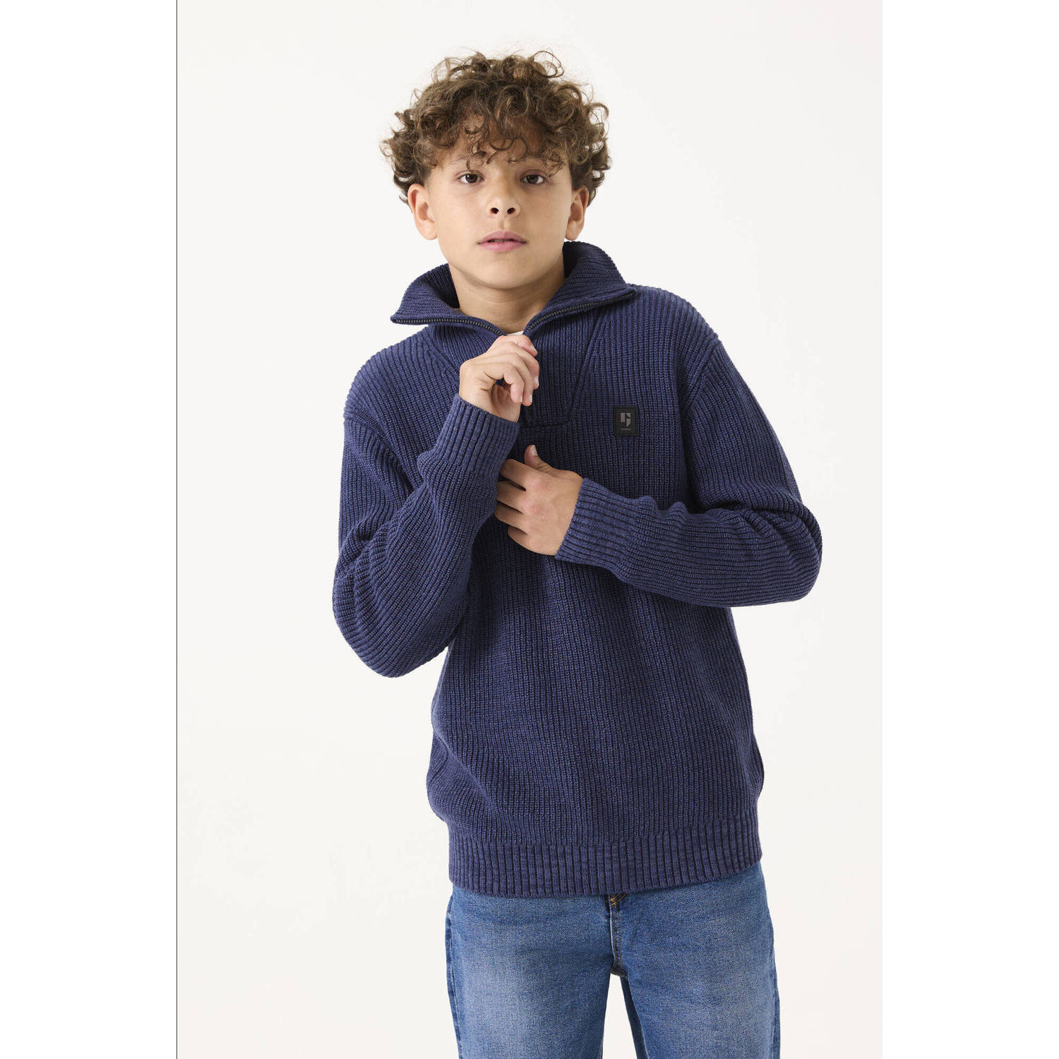 Garcia gebreide trui blauw