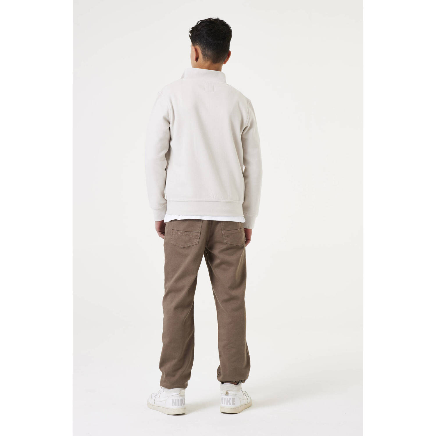 Garcia sweater met tekst ecru