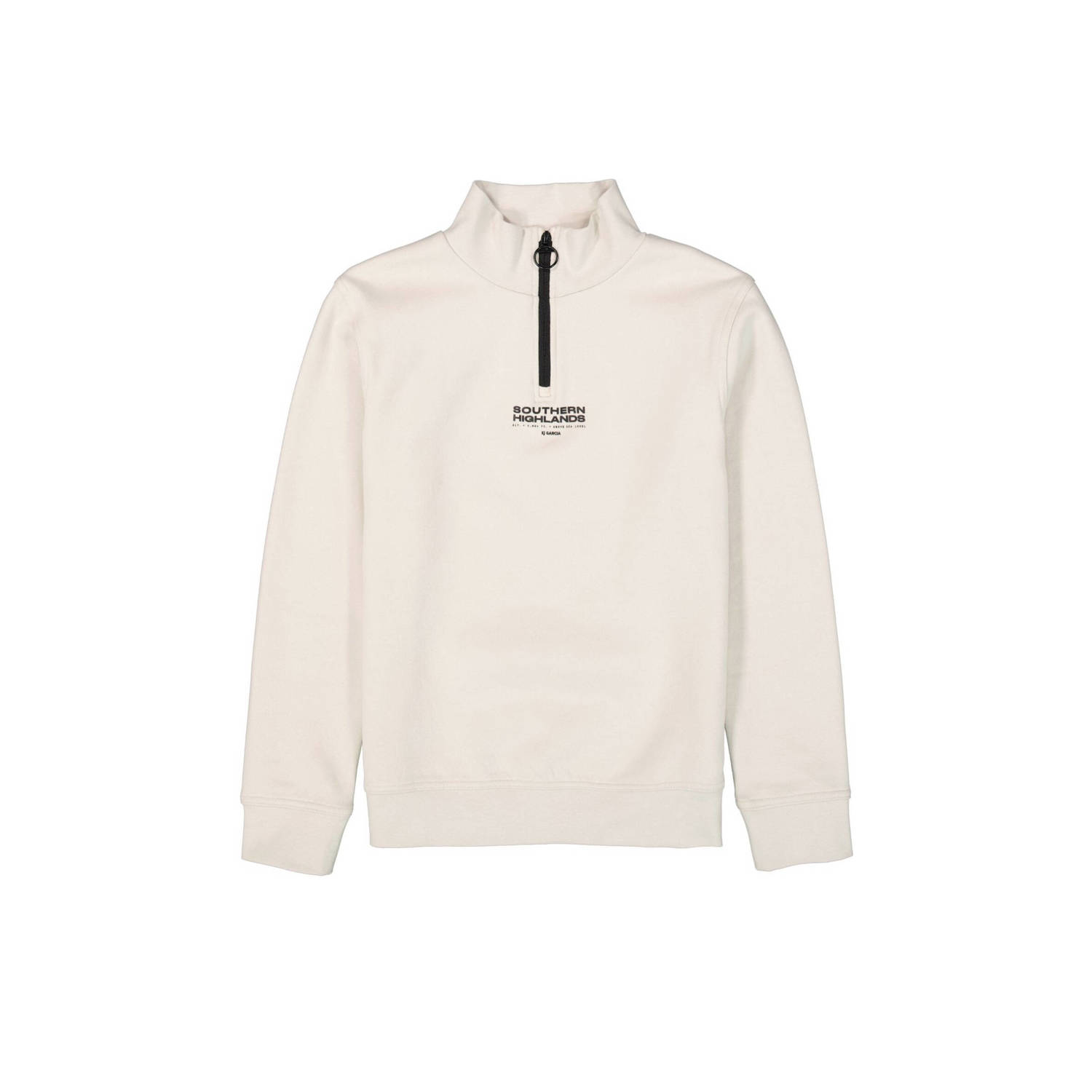 Garcia sweater met tekst ecru