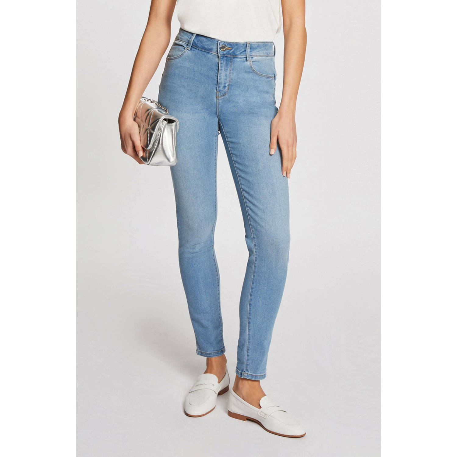 Morgan skinny jeans light blue denim