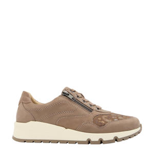 leren sneakers taupe