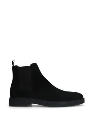 suède chelsea boots zwart