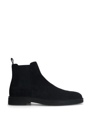 suède chelsea boots donkerblauw