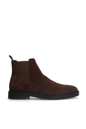 suède chelsea boots bruin