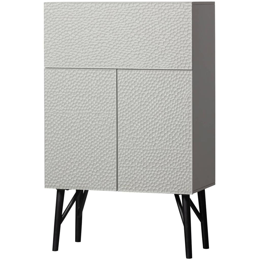 WOOOD Carved Drankkast - Hout - Mist - 146x90x46