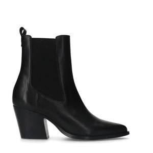 leren cowboylaarzen zwart