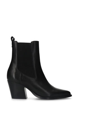 leren cowboylaarzen zwart