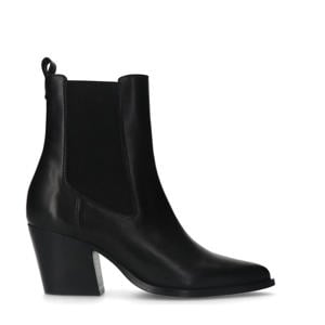 leren cowboylaarzen zwart