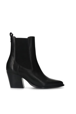 leren cowboylaarzen zwart