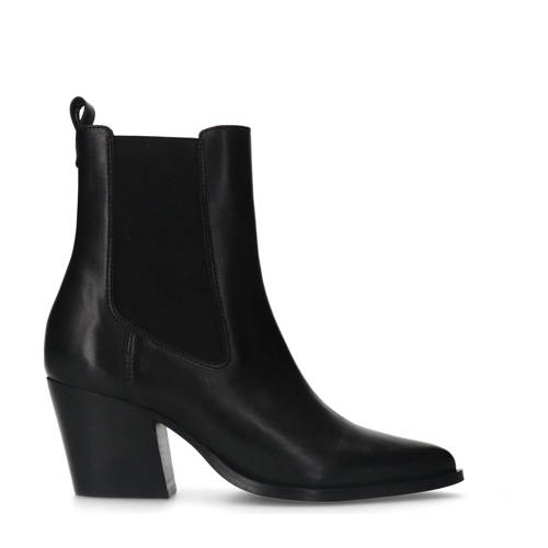 Manfield leren cowboylaarzen zwart afbeelding