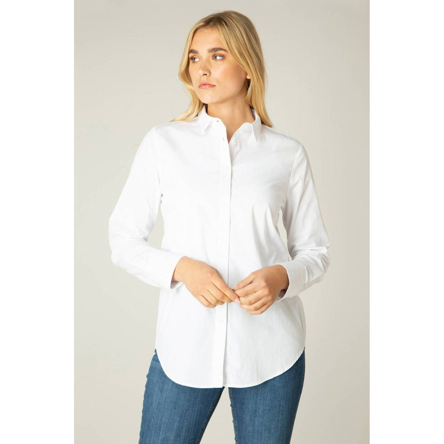 Base Level Curvy Overhemdblouse in grote maten