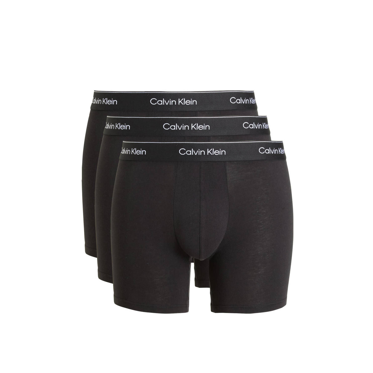 Calvin Klein Boxershort BOXER BRIEF 3PK met langere pijpen logo-elastische band (3 stuks) (set 3 stuks)
