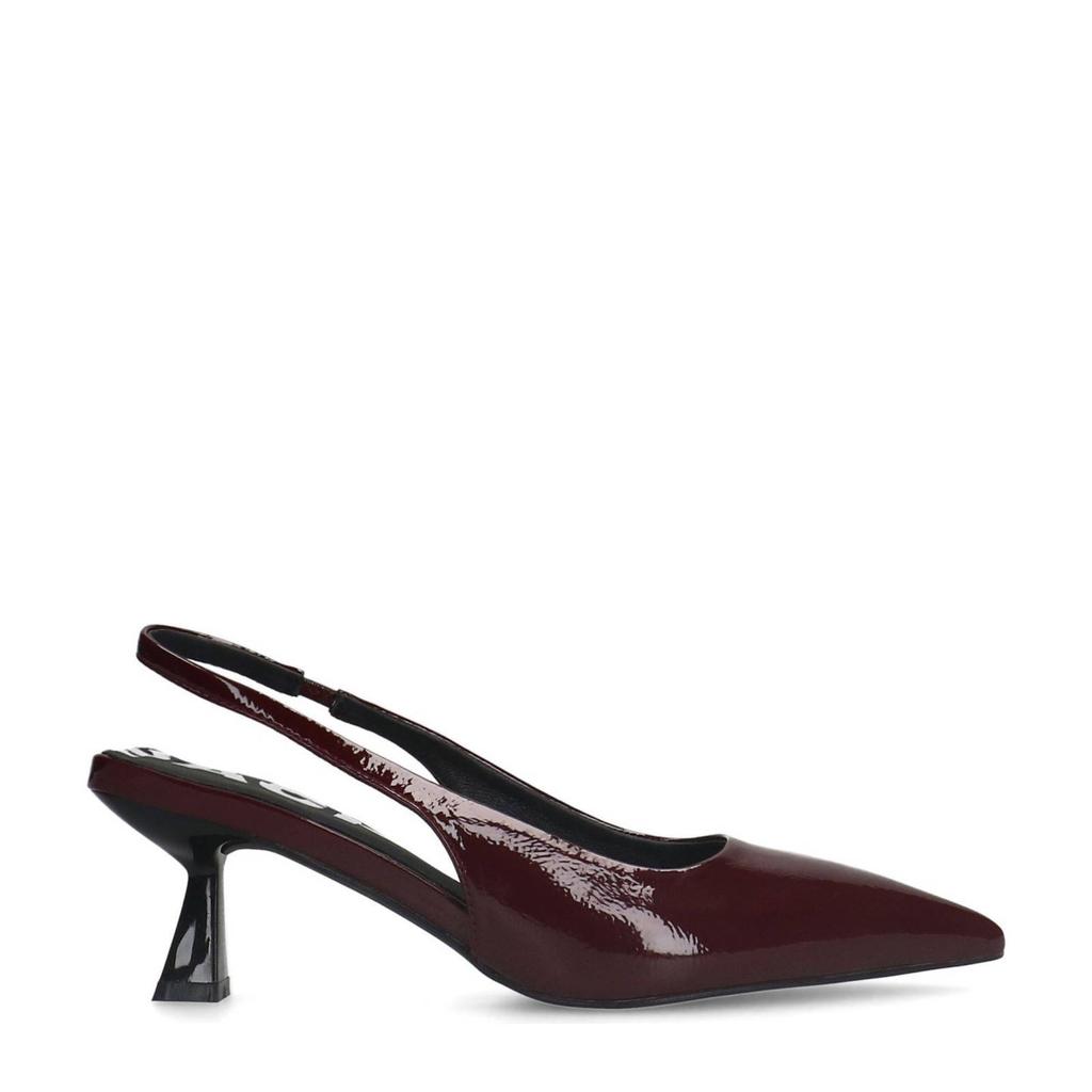 Bordeaux dames Sacha lak slingback pumps van synthetisch materiaal