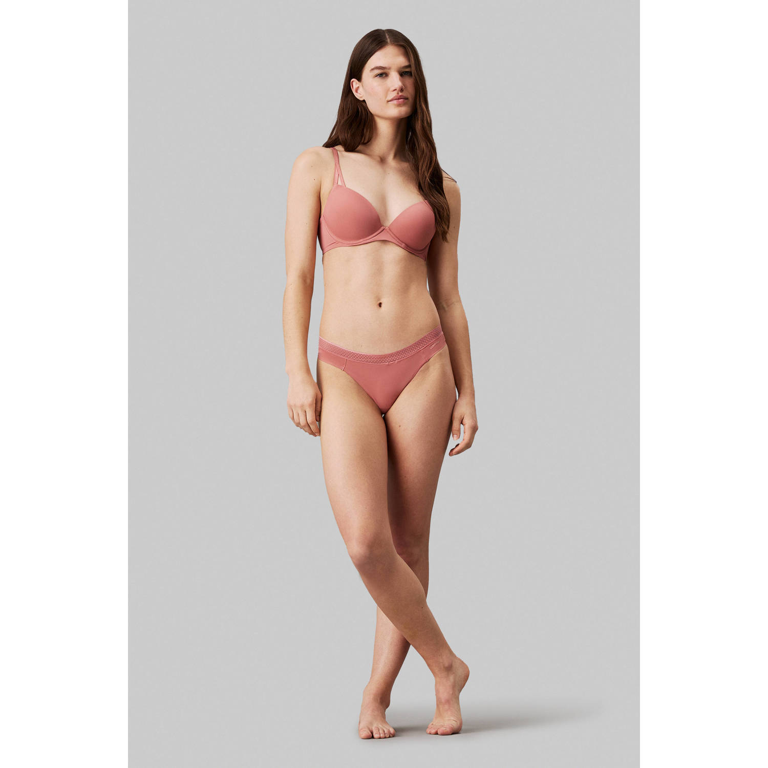 Calvin Klein voorgevormde push-up bh oudroze