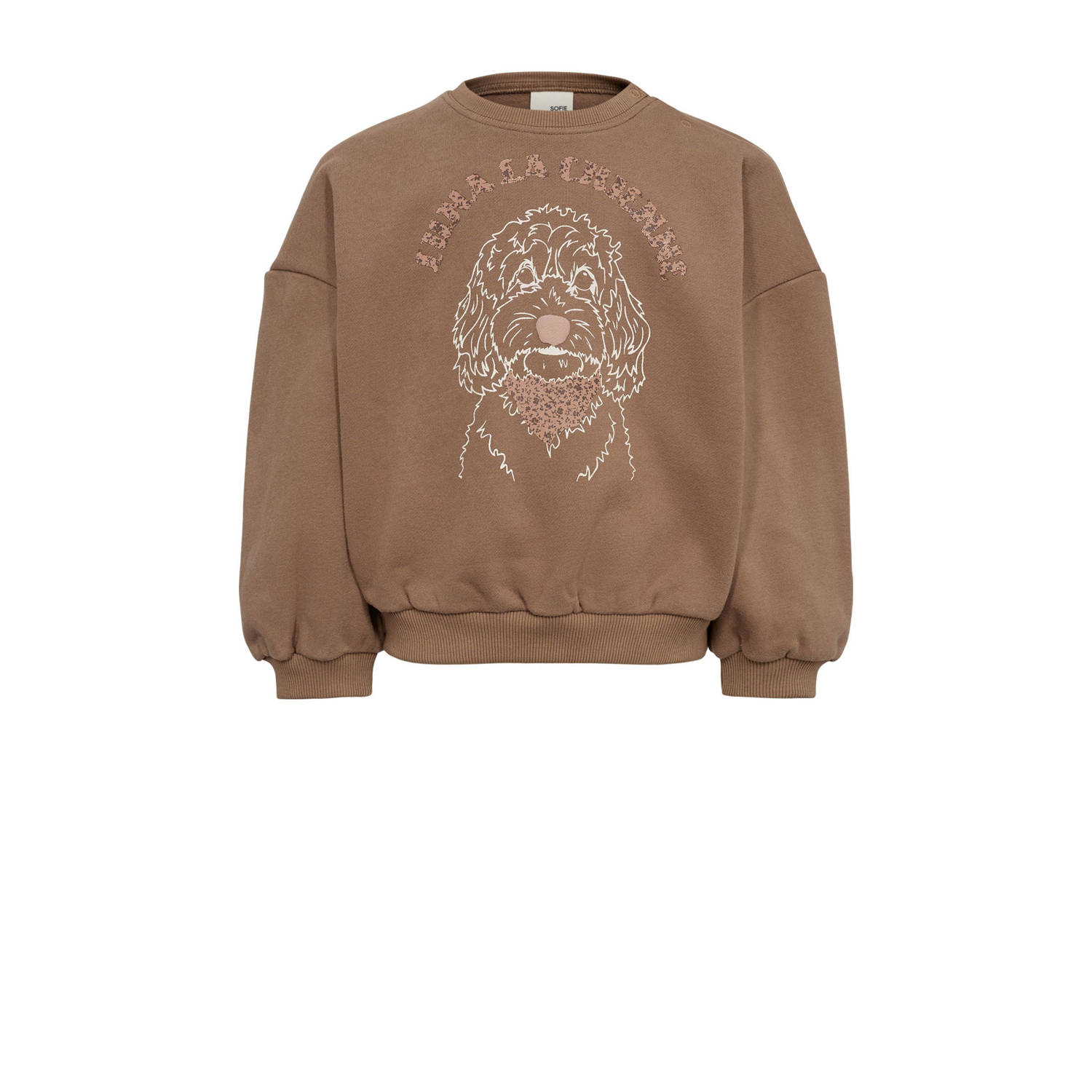 Sofie Schnoor Petit by sweater met printopdruk bruin