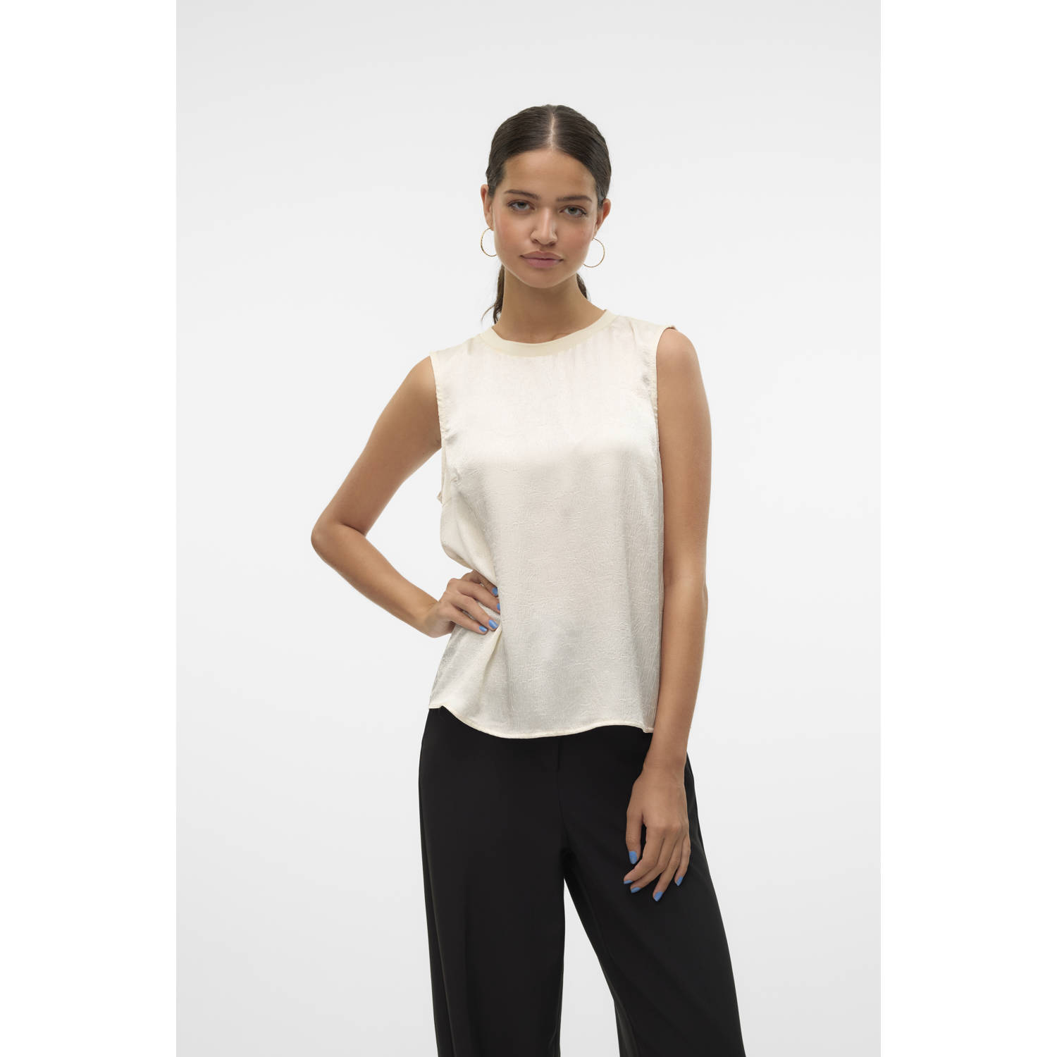 Vero Moda Birch Wit Mouwloze Top White Dames