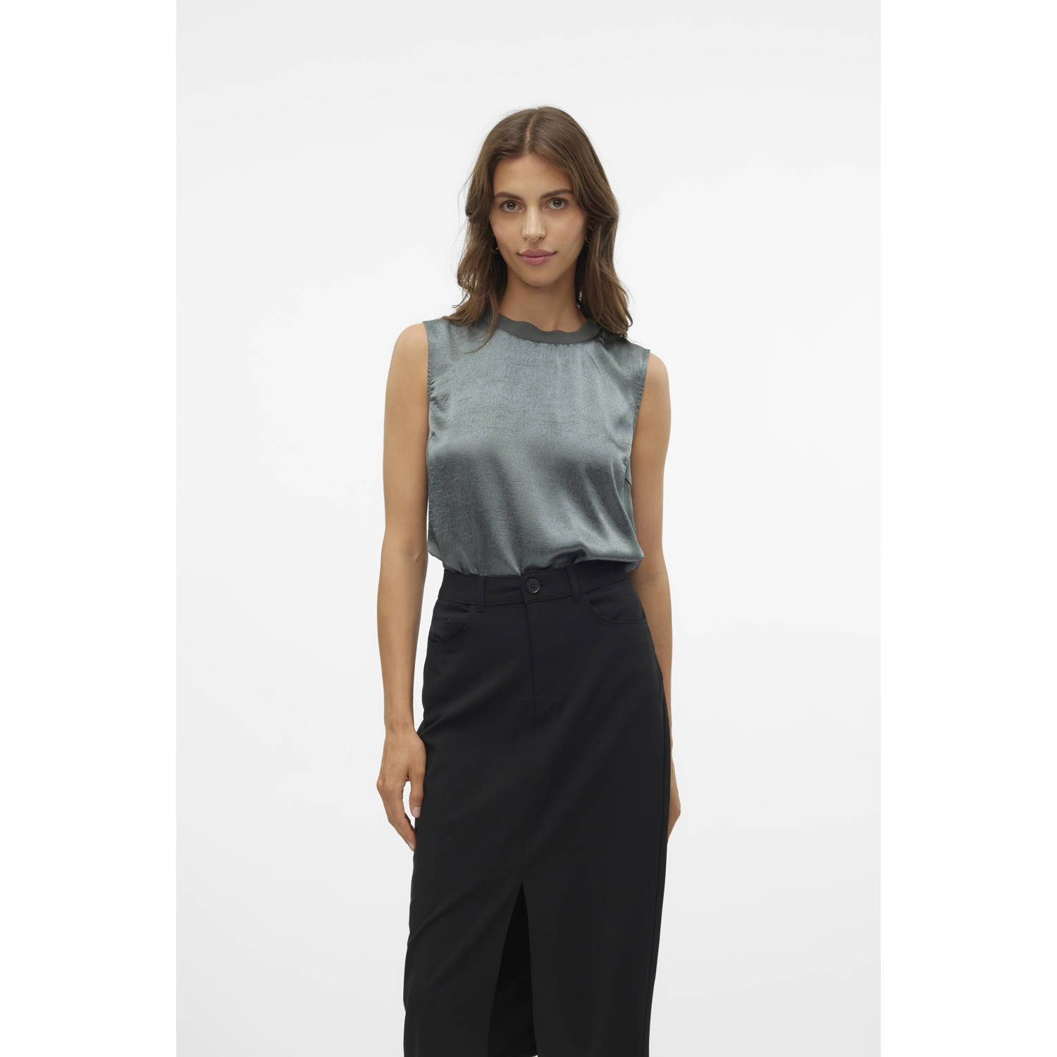 VERO MODA top VMASTI donkergroen