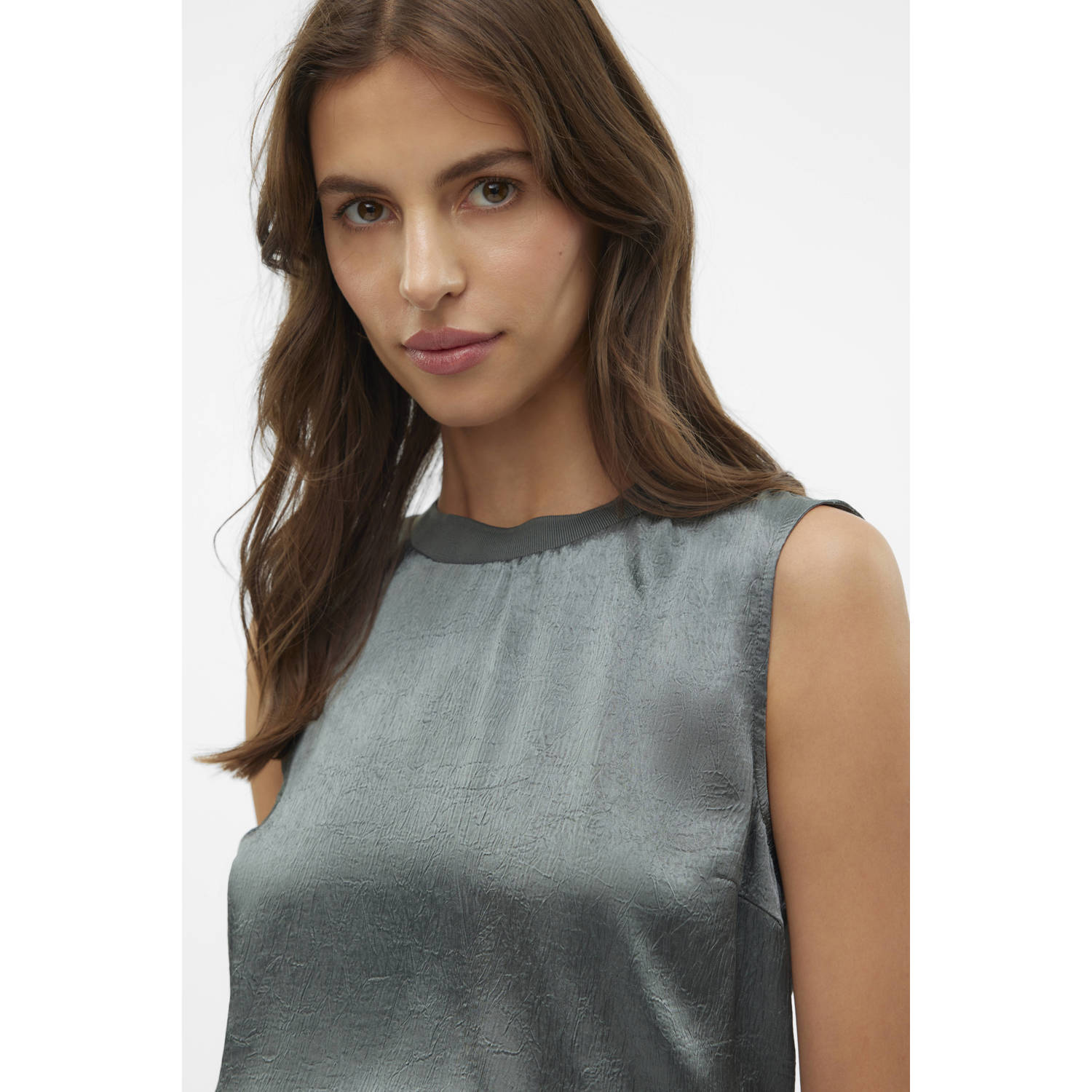 VERO MODA top VMASTI donkergroen