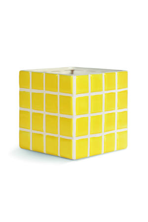 bloempot Tile geel (14x14 cm)