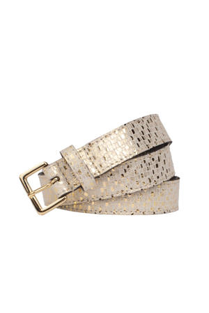 leren riem goudkleurig